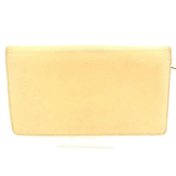 Chanel Wallet Purse Long Wallet Coco Button Beige Woman Authentic - Picture 2 of 6